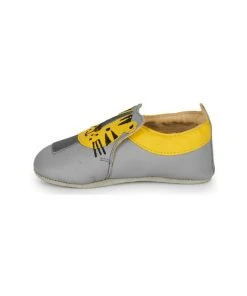 Chaussures Garçon Chaussons Catimini CALINOU Gris / Jaune -Martina Magasin Soldes 15080333 500 D