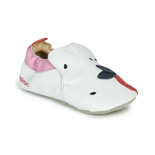 Chaussures Fille Chaussons Catimini CIRINI Blanc / Rose 3 Chaussures Fille Chaussons Catimini CIRINI Blanc / Rose