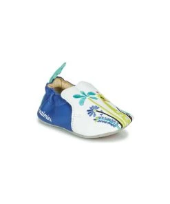 Chaussures Fille Chaussons Catimini COLIMA Blanc / Bleu