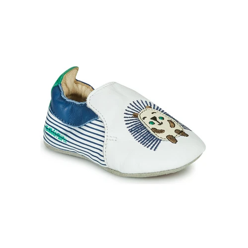 Chaussures Garçon Chaussons Catimini COFFI Blanc / Bleu / Vert 3 Chaussures Garçon Chaussons Catimini COFFI Blanc / Bleu / Vert