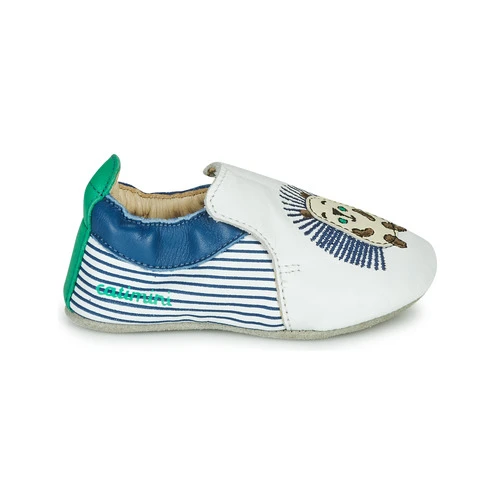 Chaussures Garçon Chaussons Catimini COFFI Blanc / Bleu / Vert 4 Chaussures Garçon Chaussons Catimini COFFI Blanc / Bleu / Vert – Image 2