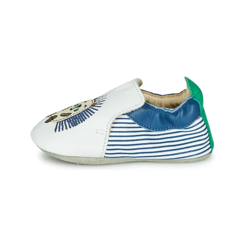 Chaussures Garçon Chaussons Catimini COFFI Blanc / Bleu / Vert 6 Chaussures Garçon Chaussons Catimini COFFI Blanc / Bleu / Vert – Image 4