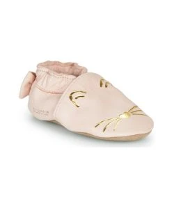 Chaussures Fille Chaussons bébés Robeez GOLDY CAT Rose / Doré