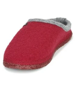 Chaussures Chaussons Giesswein DANNHEIM Rouge / Gris -Martina Magasin Soldes 17817040 500 C
