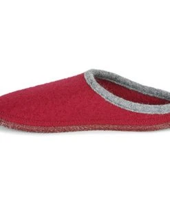 Chaussures Chaussons Giesswein DANNHEIM Rouge / Gris -Martina Magasin Soldes 17817040 500 D