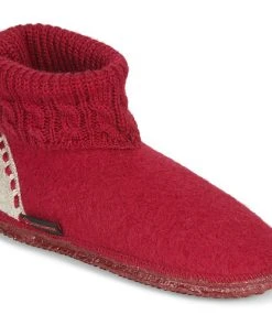 Chaussures Femme Chaussons Giesswein FREIBURG Rouge