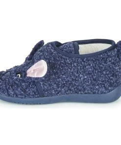 Chaussures Enfant Chaussons Little Mary LAPINVELCRO Bleu -Martina Magasin Soldes 18351442 500 D