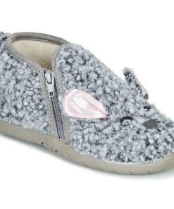 Chaussures Enfant Chaussons Little Mary LAPINZIP Gris