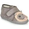 Chaussures Enfant Chaussons Little Mary LIONVELCRO Gris
