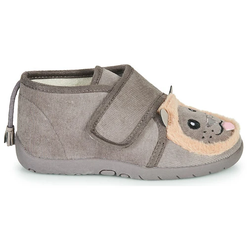 Chaussures Enfant Chaussons Little Mary LIONVELCRO Gris 4 Chaussures Enfant Chaussons Little Mary LIONVELCRO Gris – Image 2