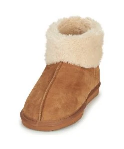 Chaussures Femme Chaussons Isotoner 97307 Camel -Martina Magasin Soldes 19924705 500 C