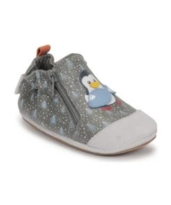 Chaussures Garçon Chaussons bébés Robeez BLUE PINGUINS Gris