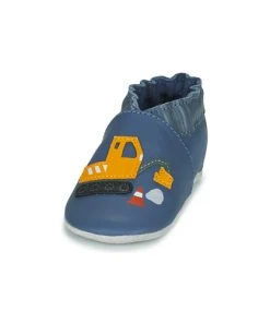 Chaussures Garçon Chaussons bébés Robeez YARD ROAD Bleu / Jaune -Martina Magasin Soldes 19947210 500 C
