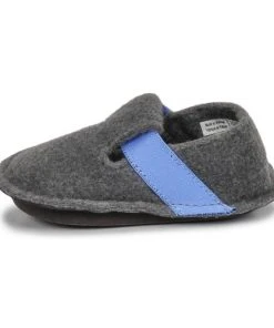 Chaussures Enfant Chaussons Crocs CLASSIC SLIPPER K Gris / Bleu -Martina Magasin Soldes 19984061 500 D
