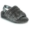 Chaussures Femme Chaussons UGG FLUFF YEAH SLIDE Noir