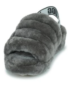 Chaussures Femme Chaussons UGG FLUFF YEAH SLIDE Noir -Martina Magasin Soldes 20027051 500 C