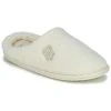 Chaussures Femme Chaussons Tommy Hilfiger TH MONOGRAM SHINY HOME SLIPPER Crème -Martina Magasin Soldes 21189951 500 A