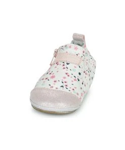 Chaussures Fille Chaussons Robeez BLOSSOM DAY Blanc / Rose -Martina Magasin Soldes 21206002 500 C