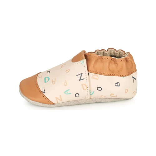 Chaussures Enfant Chaussons Robeez ABC LESSON Blanc / Camel 6 Chaussures Enfant Chaussons Robeez ABC LESSON Blanc / Camel – Image 4