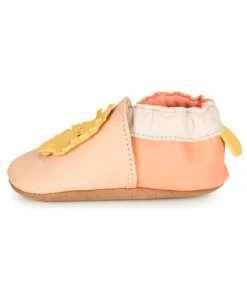 Chaussures Enfant Chaussons Robeez WEATHER MOOD Rose / Blanc / Jaune -Martina Magasin Soldes 21206012 500 D