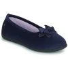 Chaussures Femme Chaussons Isotoner 97327 Bleu -Martina Magasin Soldes 21270642 500 A