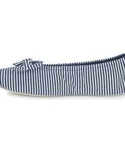 Chaussures Femme Chaussons Isotoner 97286 Bleu / Blanc -Martina Magasin Soldes 21270644 500 D