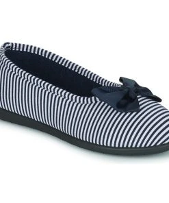 Chaussures Femme Chaussons Isotoner 97328 Bleu / Blanc