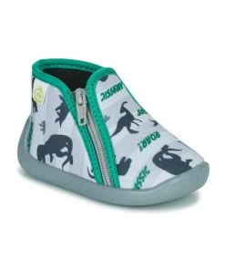 Chaussures Garçon Chaussons Citrouille et Compagnie IMAGINE GRIS-VERT