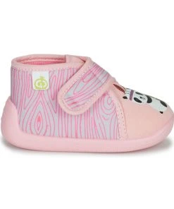 Chaussures Fille Chaussons Citrouille et Compagnie JUNGLE DRAGEE/GRIS-ROSE -Martina Magasin Soldes 21447259 500 B