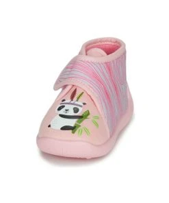 Chaussures Fille Chaussons Citrouille et Compagnie JUNGLE DRAGEE/GRIS-ROSE -Martina Magasin Soldes 21447259 500 C