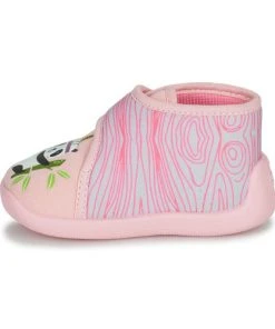 Chaussures Fille Chaussons Citrouille et Compagnie JUNGLE DRAGEE/GRIS-ROSE -Martina Magasin Soldes 21447259 500 D