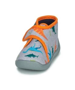 Chaussures Garçon Chaussons Citrouille et Compagnie VIVALAVIDA GRIS CHINE -Martina Magasin Soldes 21447263 500 C