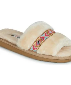 Chaussures Femme Chaussons Minnetonka LONDON Beige