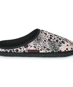Chaussures Femme Chaussons Giesswein POSTFELD Noir / Blanc -Martina Magasin Soldes 21748992 500 B