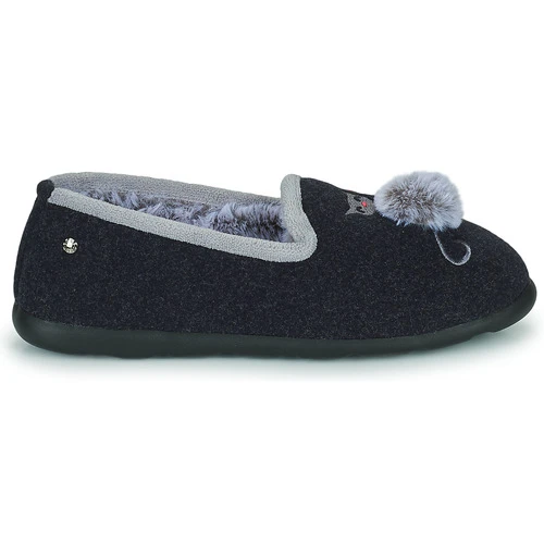 Chaussures Femme Chaussons Isotoner 97352 Marine chiné 4 Chaussures Femme Chaussons Isotoner 97352 Marine chiné – Image 2