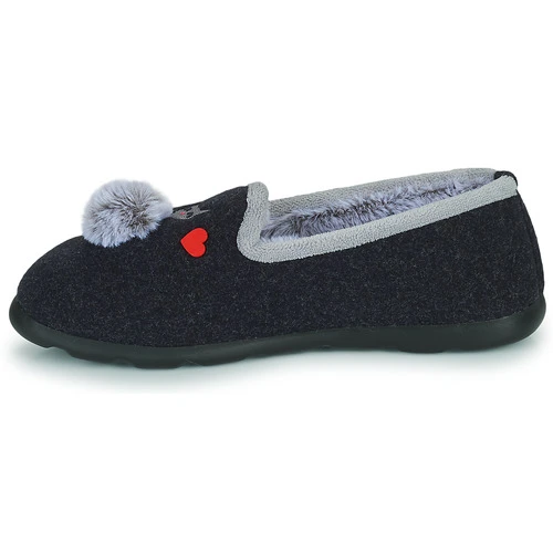 Chaussures Femme Chaussons Isotoner 97352 Marine chiné 6 Chaussures Femme Chaussons Isotoner 97352 Marine chiné – Image 4