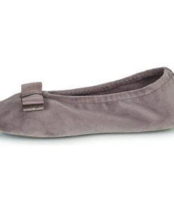 Chaussures Femme Chaussons Isotoner 97346 Taupe -Martina Magasin Soldes 22580648 500 D