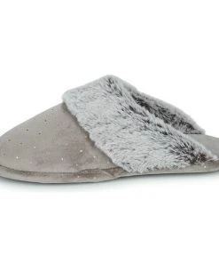 Chaussures Femme Chaussons Isotoner 97358 Taupe -Martina Magasin Soldes 22580652 500 D