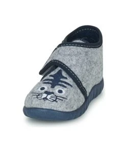 Chaussures Garçon Chaussons Geox B ZYZIE BOY Gris / Marine -Martina Magasin Soldes 22608058 500 C
