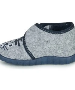 Chaussures Garçon Chaussons Geox B ZYZIE BOY Gris / Marine -Martina Magasin Soldes 22608058 500 D