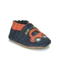 Chaussures Garçon Chaussons bébés Robeez BEEP BEEP Marine / Orange