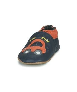Chaussures Garçon Chaussons bébés Robeez BEEP BEEP Marine / Orange -Martina Magasin Soldes 22813821 500 C
