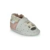 Chaussures Fille Chaussons bébés Robeez CUTE ZEBRA Gris / Rose -Martina Magasin Soldes 22813826 500 A