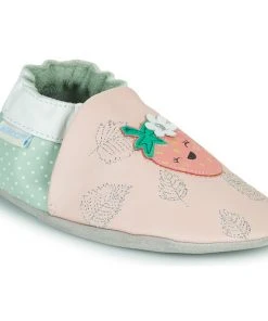 Chaussures Fille Chaussons bébés Robeez FRUIT'S PARTY Rose / Vert