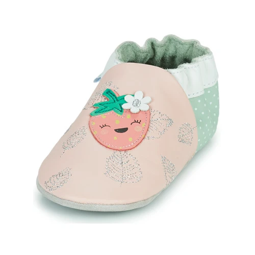 Chaussures Fille Chaussons bébés Robeez FRUIT'S PARTY Rose / Vert 5 Chaussures Fille Chaussons bébés Robeez FRUIT'S PARTY Rose / Vert – Image 3