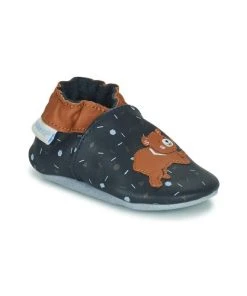 Chaussures Enfant Chaussons bébés Robeez GAME RUN Marine / Marron