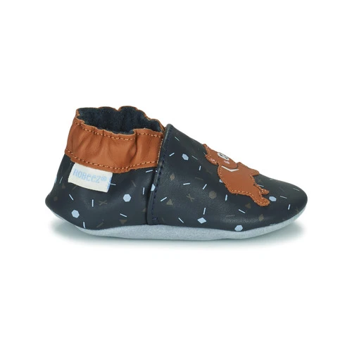 Chaussures Enfant Chaussons bébés Robeez GAME RUN Marine / Marron 4 Chaussures Enfant Chaussons bébés Robeez GAME RUN Marine / Marron – Image 2
