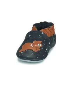 Chaussures Enfant Chaussons bébés Robeez GAME RUN Marine / Marron 8 Chaussures Enfant Chaussons bébés Robeez GAME RUN Marine / Marron -Martina Magasin Soldes 22813830 500 C