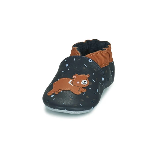 Chaussures Enfant Chaussons bébés Robeez GAME RUN Marine / Marron 5 Chaussures Enfant Chaussons bébés Robeez GAME RUN Marine / Marron – Image 3