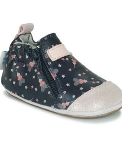 Chaussures Fille Chaussons bébés Robeez FESTIVE HEARTS Marine / Rose